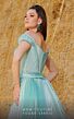 MNM Couture 2743 Long Overskirt Off The Shoulder Pleated Dress