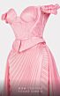 MNM Couture 2743 Long Overskirt Off The Shoulder Pleated Dress