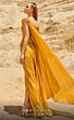 MNM Couture 2744 Panel Train One Shoulder Pleated Dress