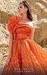 MNM Couture 2746 Pleated Skirt Strapless Ombre Dress