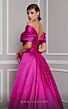 MNM Couture 2747A Ruffle Slit Off-The-Shoulder Overskirt Dress