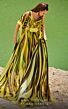 MNM Couture 2748 Long Overskirt Buckle Belt Striped Jumpsuit