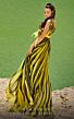 MNM Couture 2748 Long Overskirt Buckle Belt Striped Jumpsuit