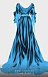 MNM Couture 2748 Long Overskirt Buckle Belt Striped Jumpsuit