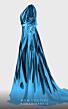 MNM Couture 2748 Long Overskirt Buckle Belt Striped Jumpsuit