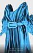 MNM Couture 2748 Long Overskirt Buckle Belt Striped Jumpsuit