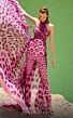MNM Couture 2750 Animal Print Long Overskirt Jumpsuit