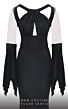 MNM Couture 2751 Bell Sleeves Halter Neck Metallic Dress