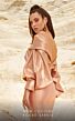MNM Couture 2752 Bubble Sleeves Off The Shoulder Metallic Dress