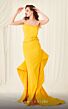 MNM Couture 2755 Ruffle Skirt Wrap Top Strapless Dress