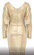 MNM Couture 2756 Batwing Sleeve Ruched Metallic Dress