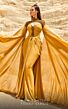 MNM Couture 2759 Floor-Length Sleeves Bateau Neck Metallic Dress