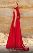 MNM Couture 2764 Mismatched Sleeves High Neck Ruched Dress