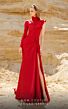 MNM Couture 2764 Mismatched Sleeves High Neck Ruched Dress
