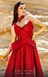 MNM Couture 2767 Peplum Skirt Beaded Choker Strapless Dress