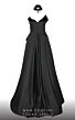 MNM Couture 2767 Peplum Skirt Beaded Choker Strapless Dress