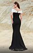 MNM Couture 2781 Off The Shoulder Two Tone Dress