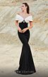 MNM Couture 2781 Off The Shoulder Two Tone Dress