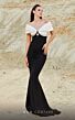 MNM Couture 2781 Off The Shoulder Two Tone Dress