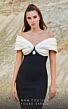 MNM Couture 2781 Off The Shoulder Two Tone Dress