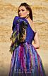 MNM Couture 2783 Pleated Overskirt One Shoulder Print Dress