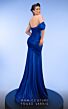 MNM Couture 2792 Side Tail Off The Shoulder Metallic Dress