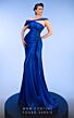 MNM Couture 2792 Side Tail Off The Shoulder Metallic Dress