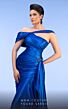 MNM Couture 2792 Side Tail Off The Shoulder Metallic Dress