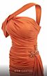 MNM Couture 2792 Side Tail Off The Shoulder Metallic Dress