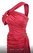MNM Couture 2792 Side Tail Off The Shoulder Metallic Dress
