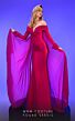 MNM Couture 2793 Double Cape Long Sleeve Off The Shoulder Dress