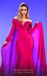 MNM Couture 2793 Double Cape Long Sleeve Off The Shoulder Dress