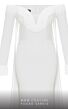 MNM Couture 2793 Double Cape Long Sleeve Off The Shoulder Dress
