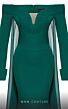 MNM Couture 2793 Double Cape Long Sleeve Off The Shoulder Dress