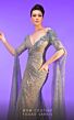MNM Couture 2795 Floor-Length Sleeves Faux Wrap Dress