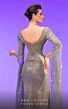 MNM Couture 2795 Floor-Length Sleeves Faux Wrap Dress