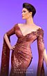 MNM Couture 2795 Floor-Length Sleeves Faux Wrap Dress