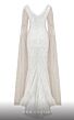 MNM Couture 2795 Floor-Length Sleeves Faux Wrap Dress