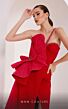 MNM Couture 2796 Side Tail Floral Top One Strap Dress