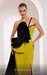 MNM Couture 2796 Side Tail Floral Top One Strap Dress