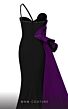 MNM Couture 2796 Side Tail Floral Top One Strap Dress