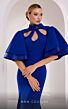 MNM Couture 2798 Butterfly Sleeves High Neck Cutout Dress