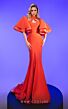 MNM Couture 2798 Butterfly Sleeves High Neck Cutout Dress