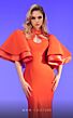 MNM Couture 2798 Butterfly Sleeves High Neck Cutout Dress