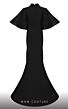 MNM Couture 2798 Butterfly Sleeves High Neck Cutout Dress