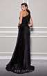 MNM Couture 2799A Side Tail One Shoulder Peplum Dress