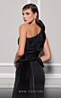 MNM Couture 2799A Side Tail One Shoulder Peplum Dress