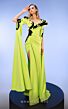 MNM Couture F02802 Floor-Length Sleeves High Slit Dress