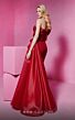 MNM Couture F02810 Asymmetric Neck Side Tail Pleated Dress