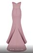 MNM Couture F02821 Rosette Cape Plunging Neck Dress